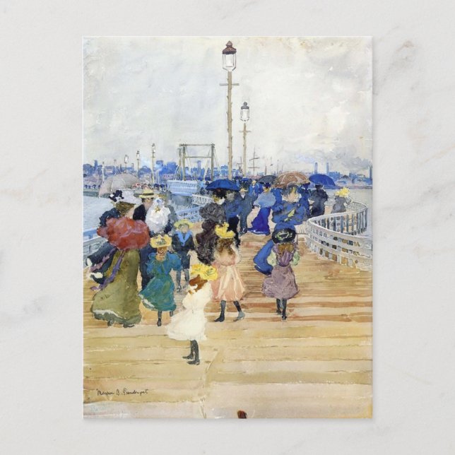 Carte Postale Maurice Prendergast- Jetée de South Boston (Devant)