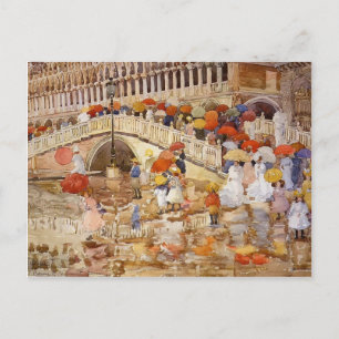 Carte Postale Maurice Prendergast- Parapluies dans la pluie