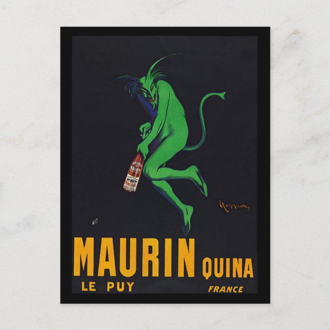 Carte Postale Maurin Quina Absinthe (Devant)