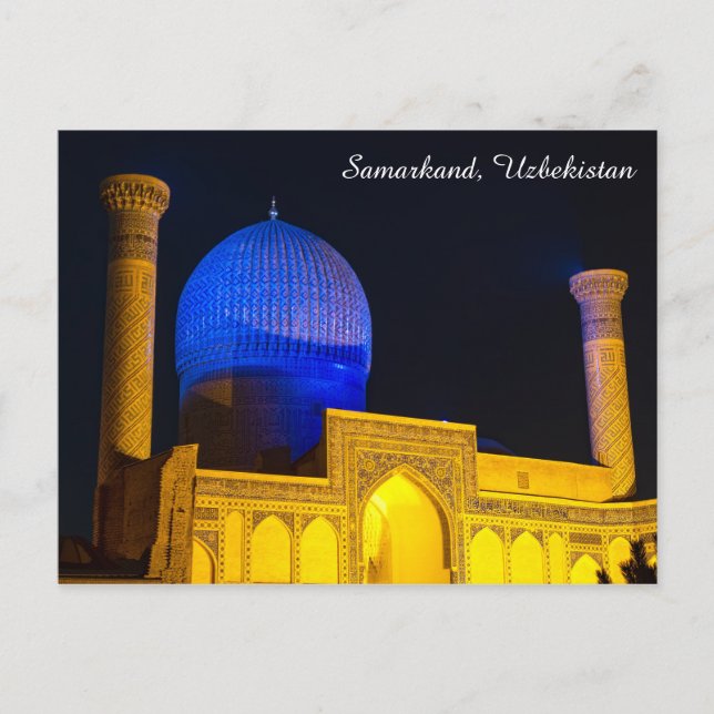 Carte Postale Mausolée d'Amir Timur - Samarkand, Ouzbékistan (Devant)