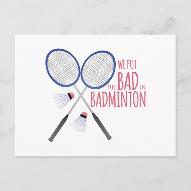Carte Postale Mauvais Dans Badminton (Devant)