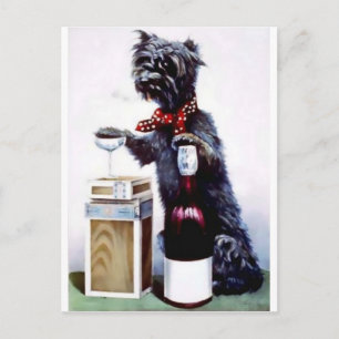 Carte Postale Mauvais Poster vintage de chien