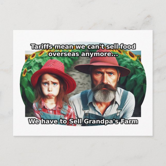 Carte Postale Mauvais tarif Paysans triste (Devant)