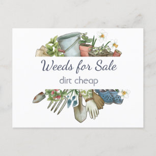 Carte Postale mauvaises herbes à vendre Jardin pas cher Jardin a