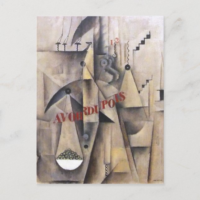 Carte Postale Max Weber Cubism Peinture (Devant)