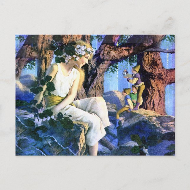 Carte Postale Maxfield Parrish's Fair Princess et les Gnomes (Devant)