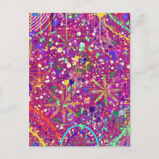 Carte Postale Maximalist Abstract in Bold Color