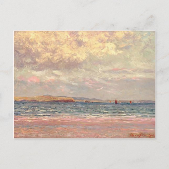 Carte Postale Maxime Maufra - Soirée, plage de Morgat (Devant)