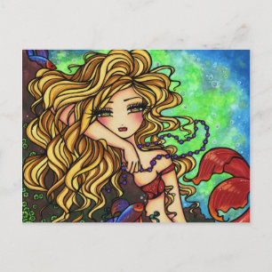 Carte postale "Maxine" Mermaid Beta Fish Imaginair
