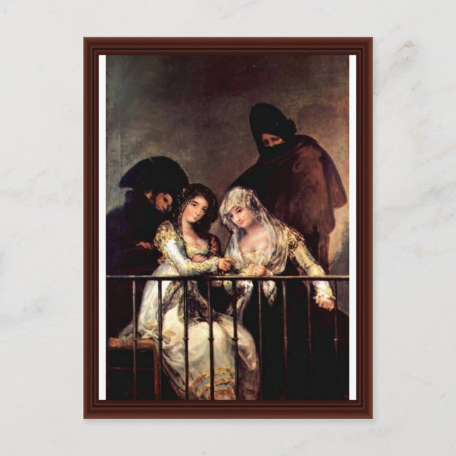 Carte Postale Maya Sur Le Balcon De Francisco De Goya (Devant)