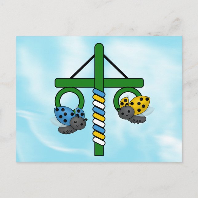 Carte Postale Maypole de Midsummer Ladybugs (Devant)