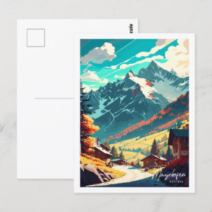 Carte Postale Mayrhofen Autriche illustration de voyage vintage