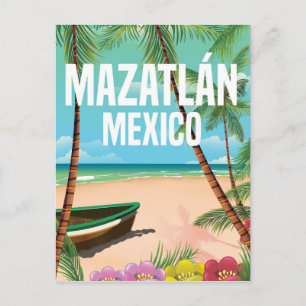 Carte Postale Mazatlán Mexique affiche de voyage Vintage sur la 