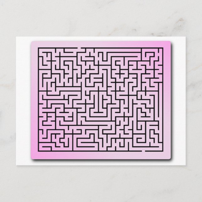 Carte Postale Maze à brouillard violet (Devant)