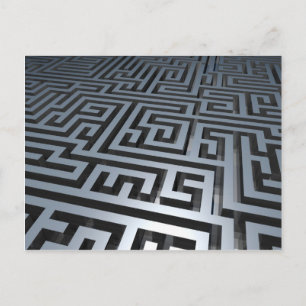Carte Postale Maze métallique