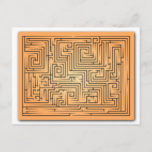 Carte Postale Maze orange