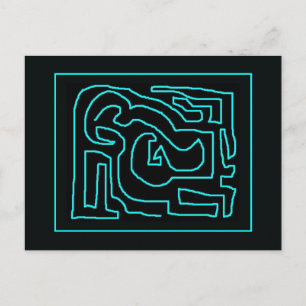 Carte Postale Maze turquoise par Mark Edward Westerfield