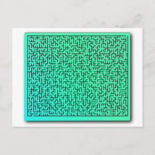 Carte Postale Maze vert
