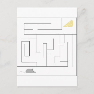 Carte Postale Mazout à la souris et au fromage