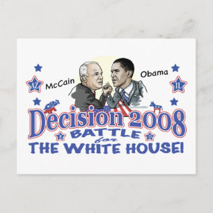 Carte Postale McCain contre Obama 2008