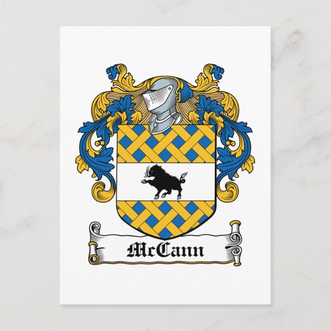 Carte Postale McCann Family Crest (Devant)