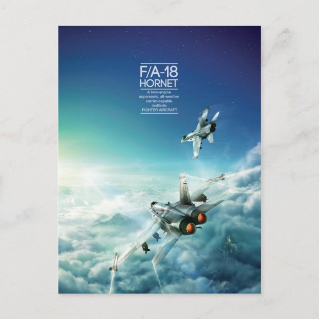 Carte postale McDonnell Douglas F/A-18 Hornet (Devant)