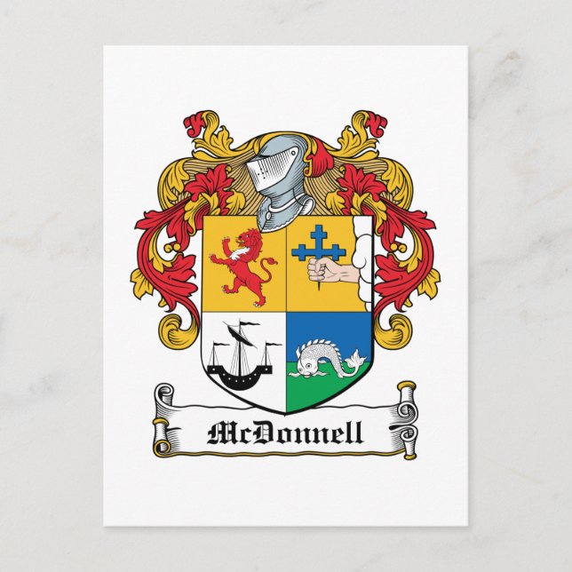 Carte Postale McDonnell Family Crest (Devant)