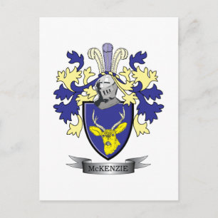 Carte Postale McKenzie Family Crest Coat of Arms
