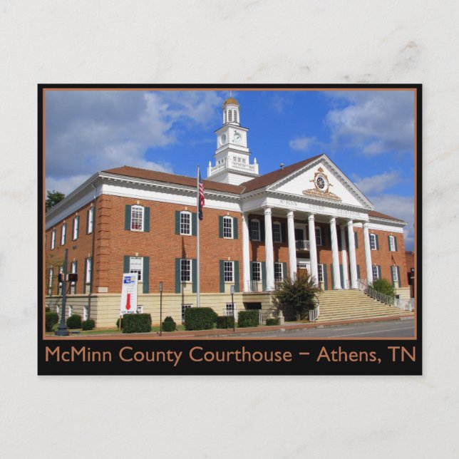 Carte Postale McMinn County Courthouse - Athènes, TN (Devant)
