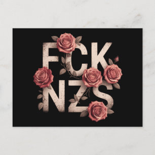 Carte Postale MDE NZS Floral Contre Droite Pas de Nazis Lgbtq+ 