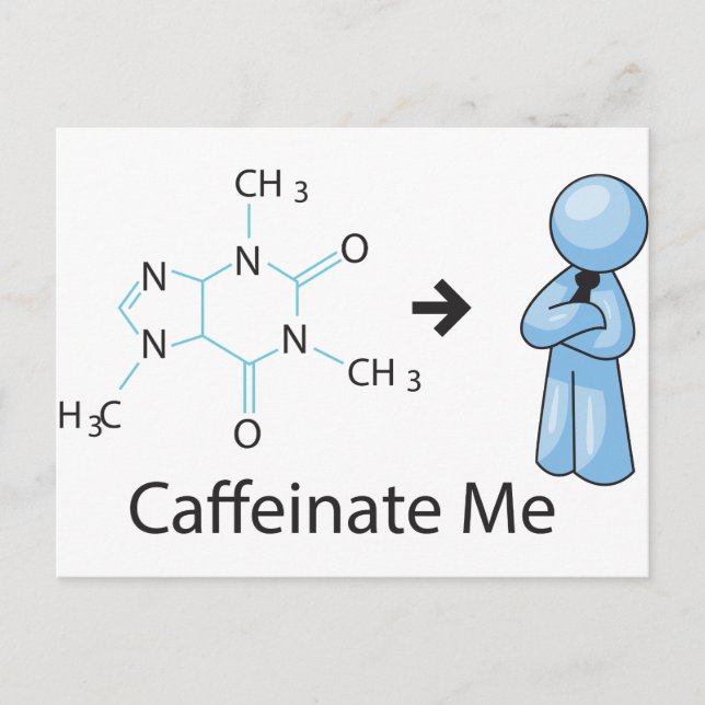 Carte Postale Me caféiner (Devant)