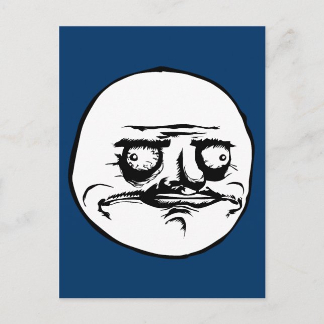Carte Postale Me Gusta Face Meme (Devant)