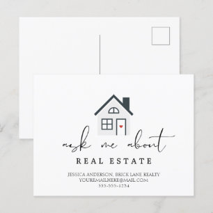 Carte Postale Me questionner sur le marketing immobilier