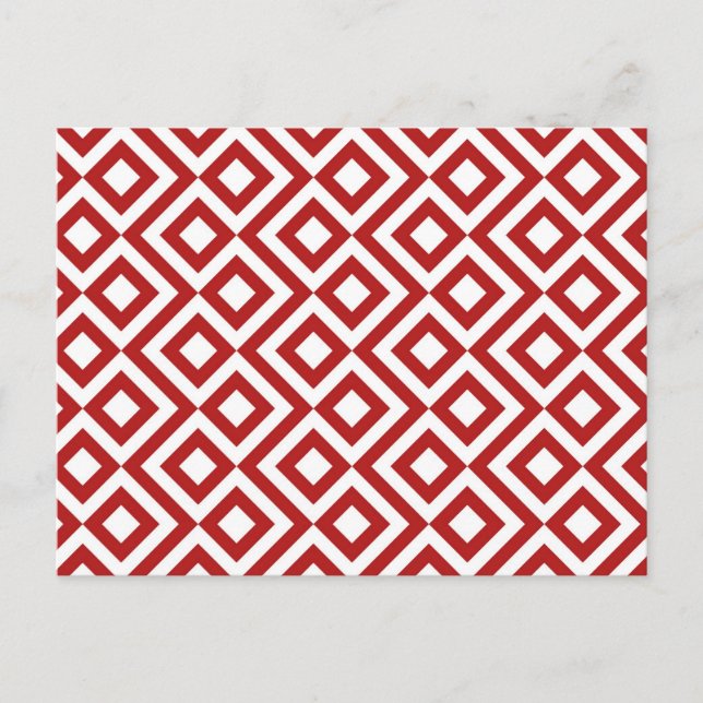Carte Postale Meander rouge et blanc (Devant)