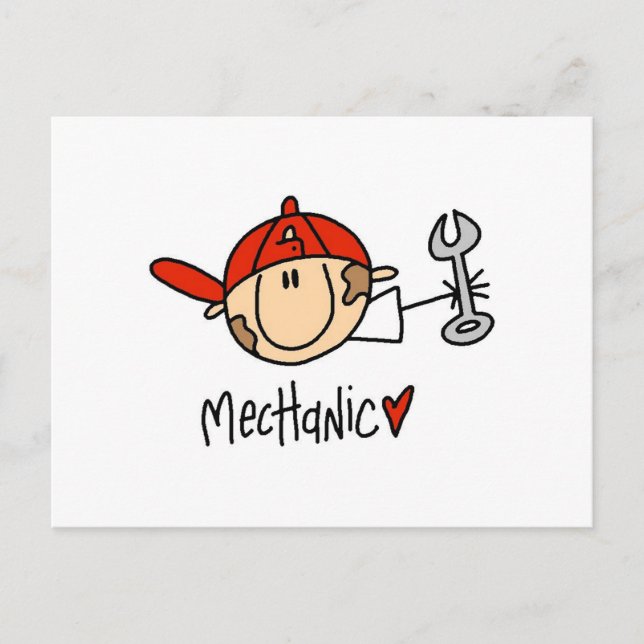 Carte Postale Mécanicien (Devant)