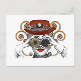 Carte Postale mecanicien steampunk à l'air cool