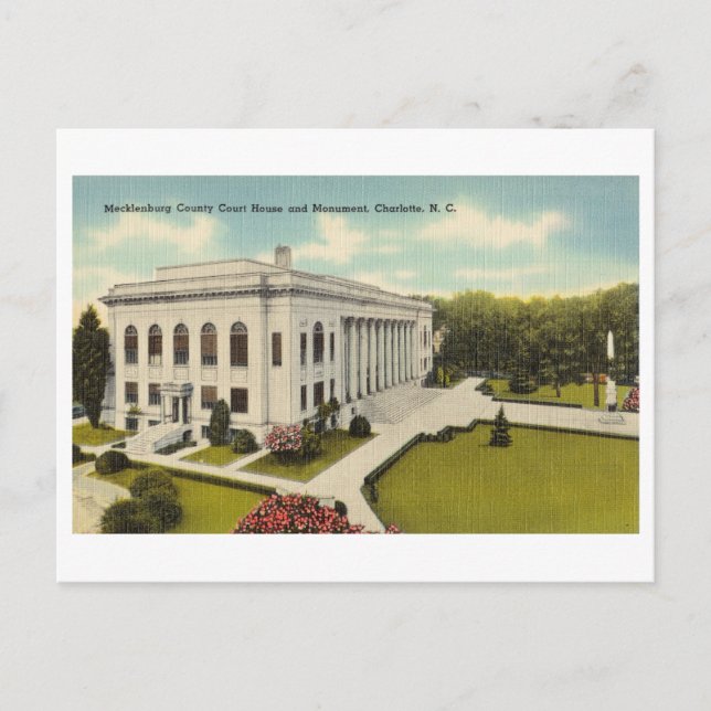 Carte Postale Mecklenburg County Court House à Charlotte, NC (Devant)