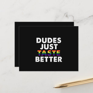 Carte Postale Mecs Ont Juste Meilleur Goût Idée Cadeau Fierté Ga