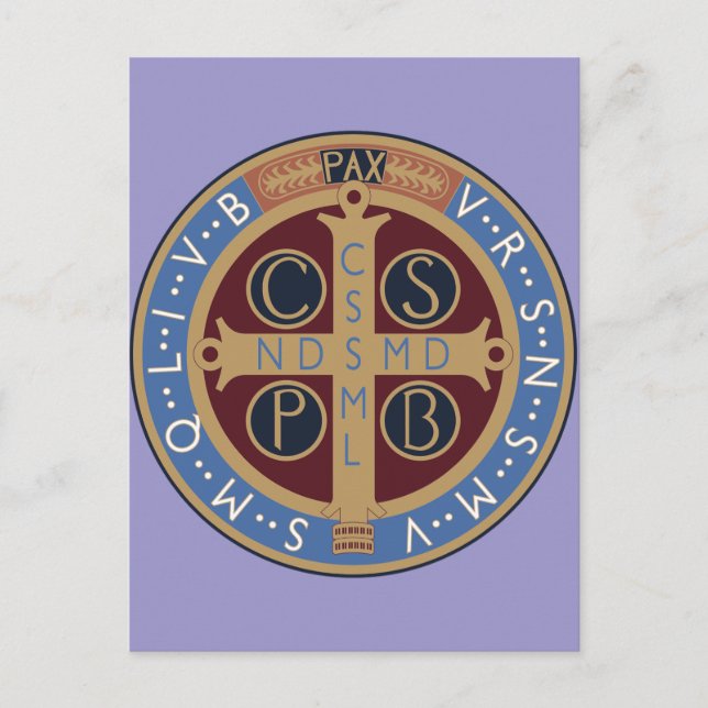 Carte Postale Médaille Saint Benoît (Devant)