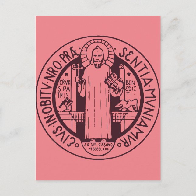 Carte Postale Médaille Saint Benoît (Devant)