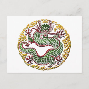 Carte Postale Médaillon Dragon