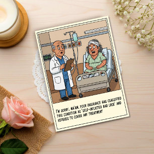Carte Postale Médecin diagnostiquant une patiente couverte de bo
