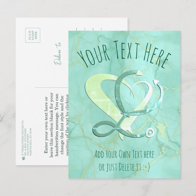 Carte Postale Médecin, infirmière, ambulancier, modèle de cadeau (Devant / Derrière)