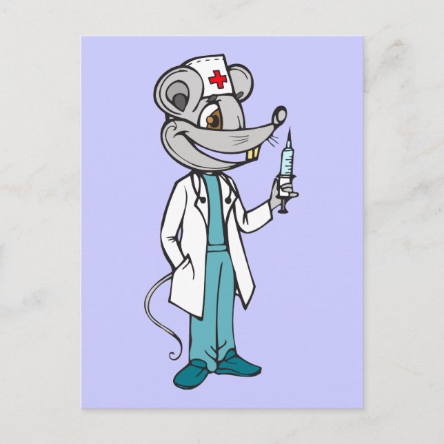 Carte Postale Médecin Nurse Mouse (Devant)