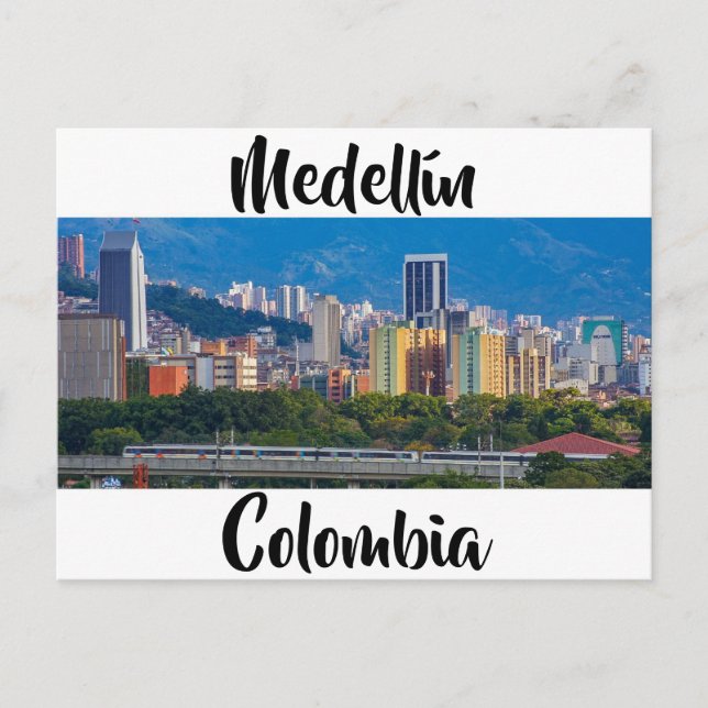 Carte Postale Medellin, Colombie, paysage urbain (Devant)