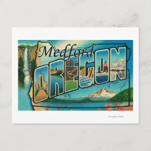 Carte Postale Medford, Oregon - Scènes de grandes lettres