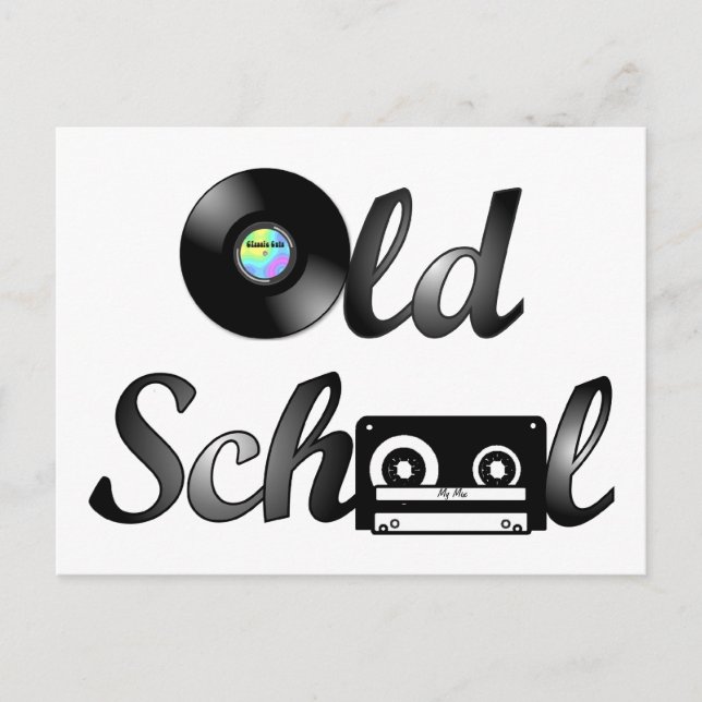 Carte Postale Média sur la musique de l'ancienne école (Devant)