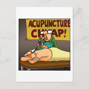 Carte postale médicale drôle de cartoon d'acupunct