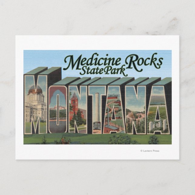 Carte Postale Medicine Rocks State Park, Montana (Devant)