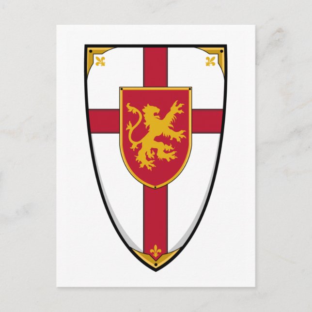 Carte postale Medieval Knights Shield (Devant)